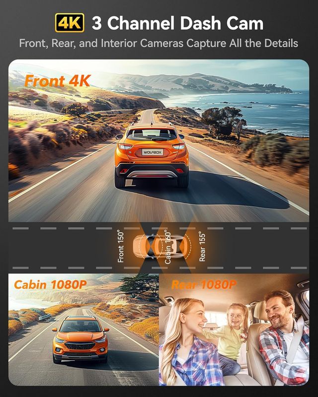 WOLFBOX i17 4K+1080P+1080P: 64GB