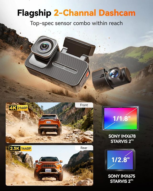 WOLFBOX X5 Duo 4K+2.5K: 64GB