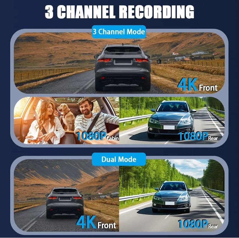 YODHA M7: 4K+1080P+1080P 64GB