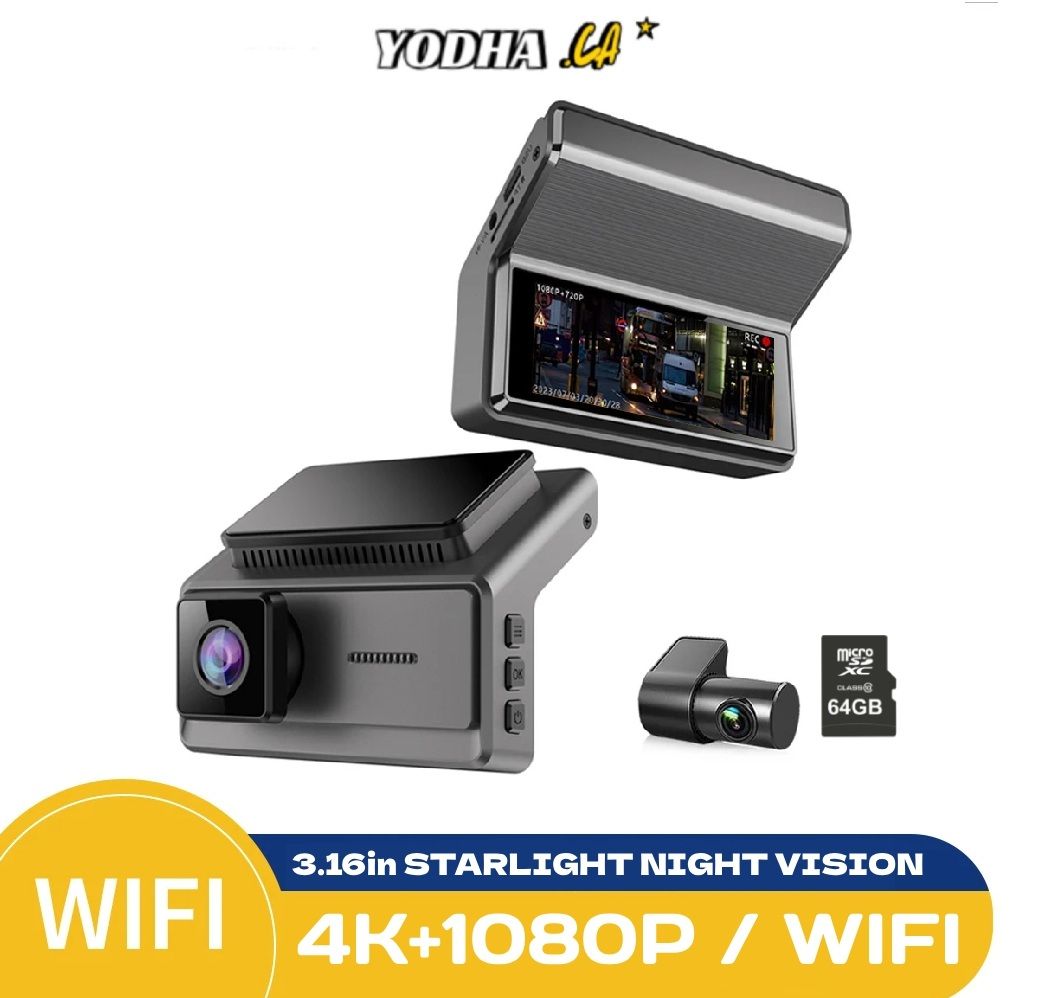 YODHA S2 4K+1080P :64GB Installation