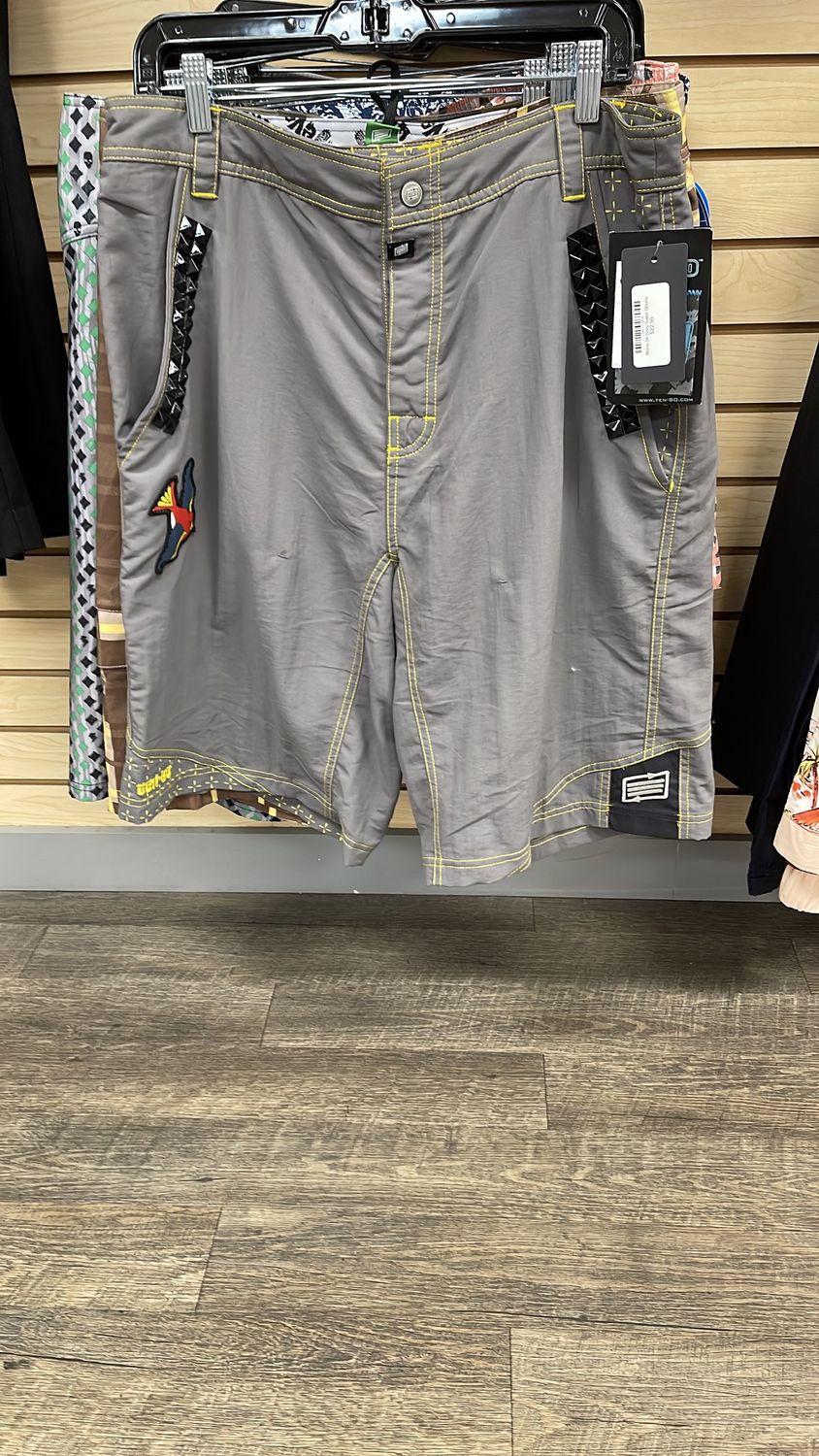 Mens 34 Grey Swim Shorts