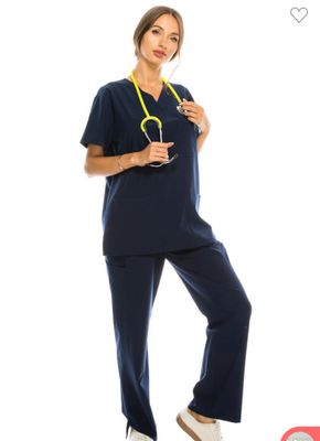 MedPia Nvy Scrub Bottoms Straight Lightweight
