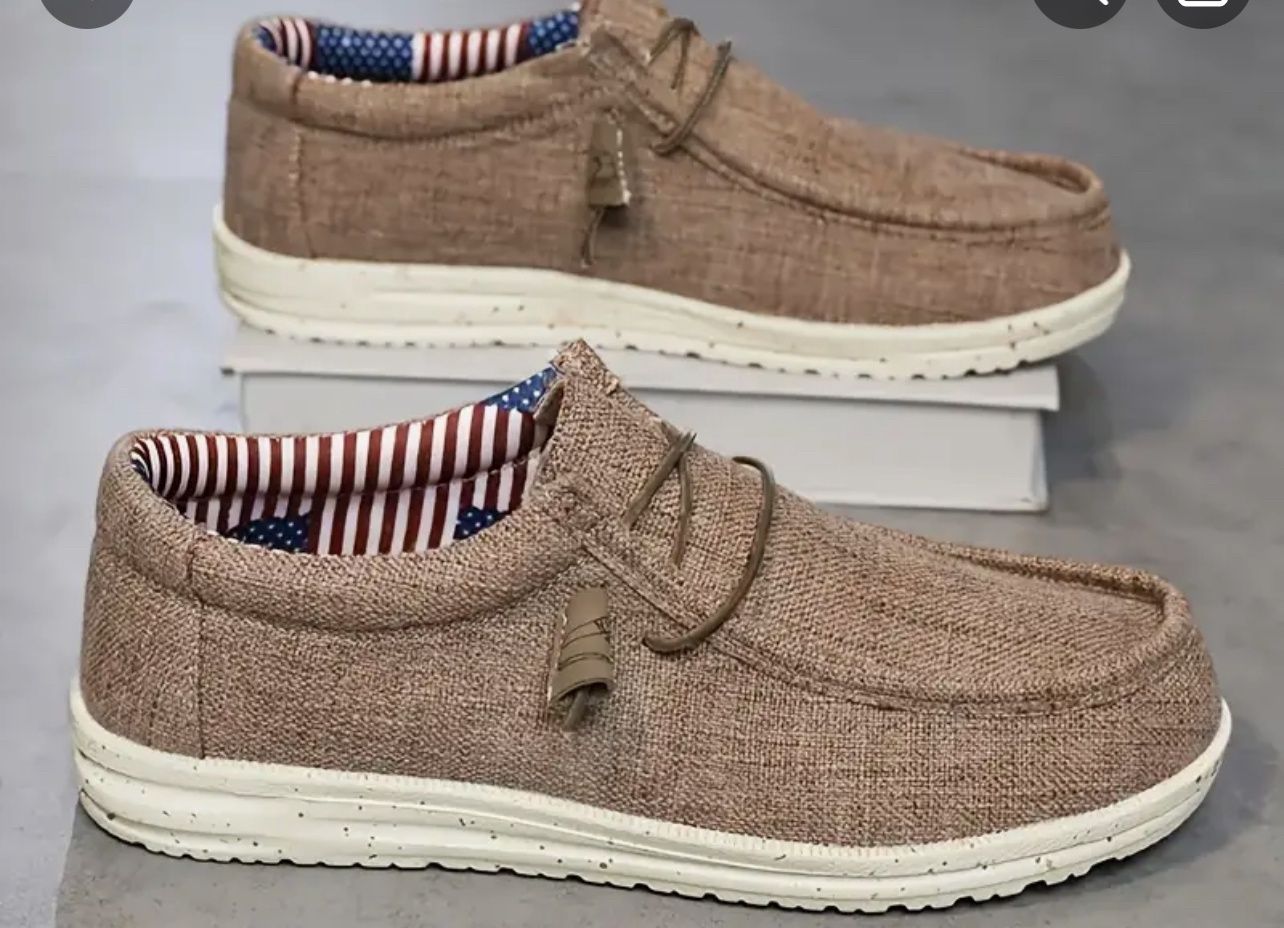 Mns Dk Khaki Slip On Size 9
