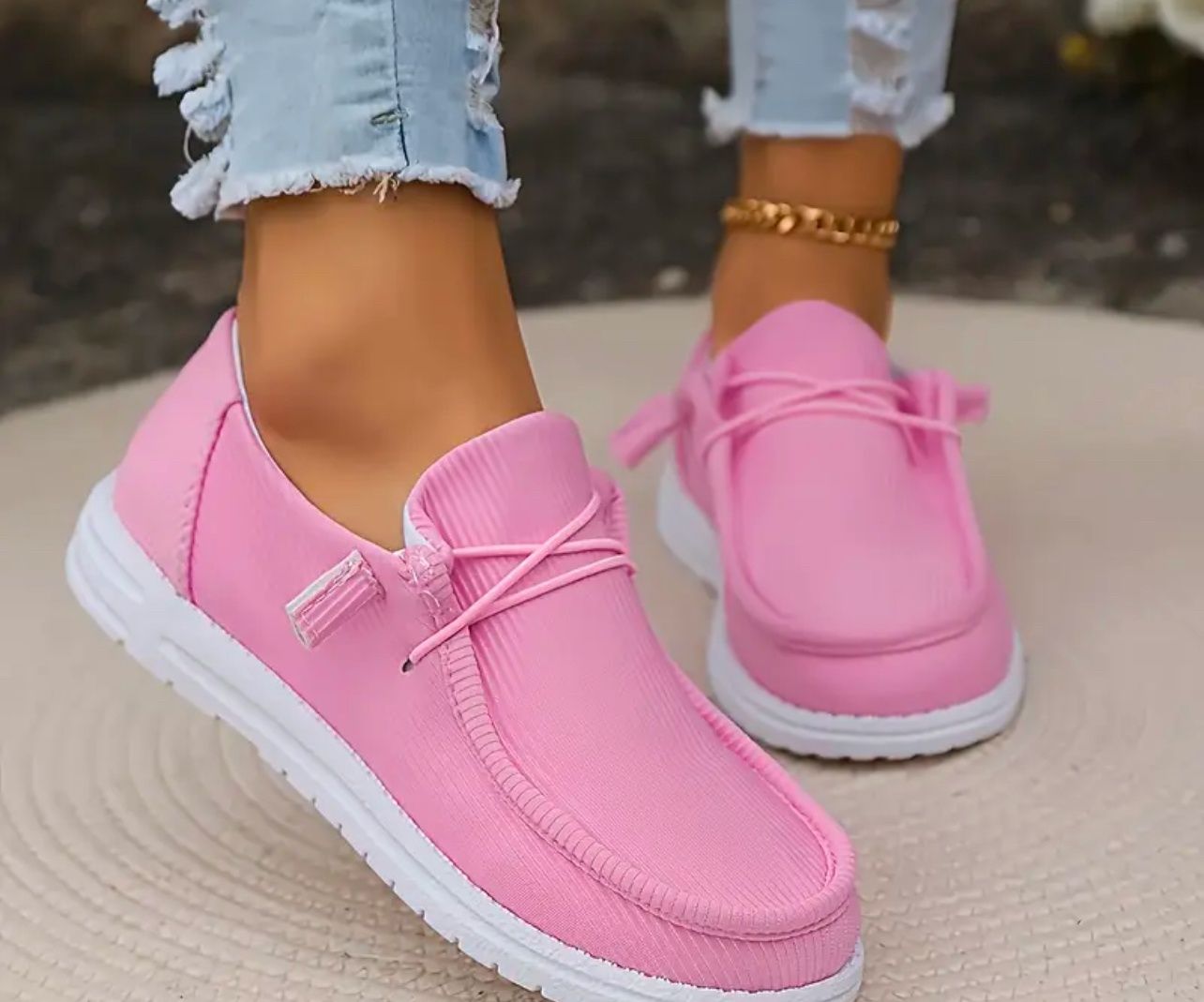 Wmns Pink Slipon Sz 8