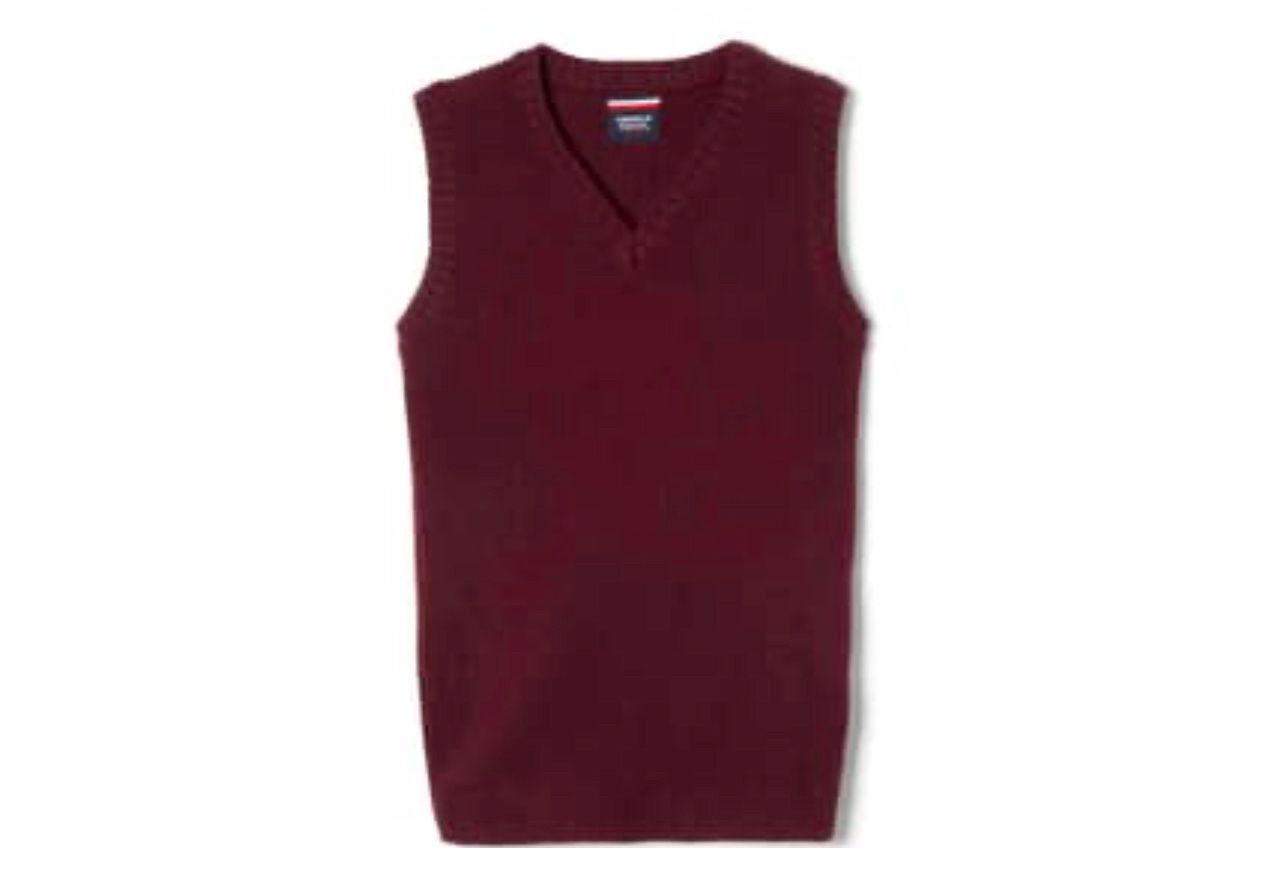 Boys Uniform Vest Burgandy Sz XS 4/5