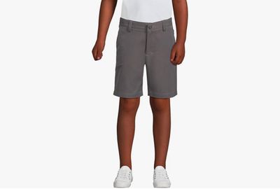 Boys Gray Chino Short Size 10