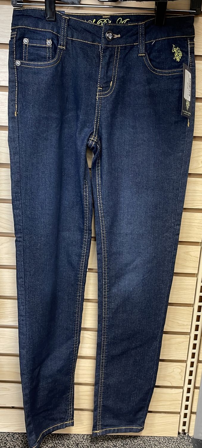 Girls USPA Jeans w/Lime Sz 14