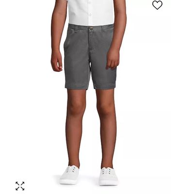Girls Chino Uniform Shorts Gray Sz 16