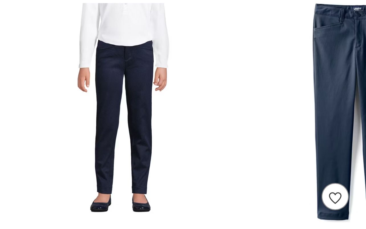 Girls Navy Chino Uniform Pant Sz 5