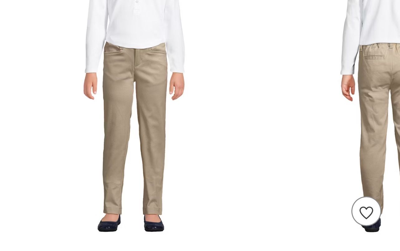 Girls Khaki Chino Uniform Pant Sz 7