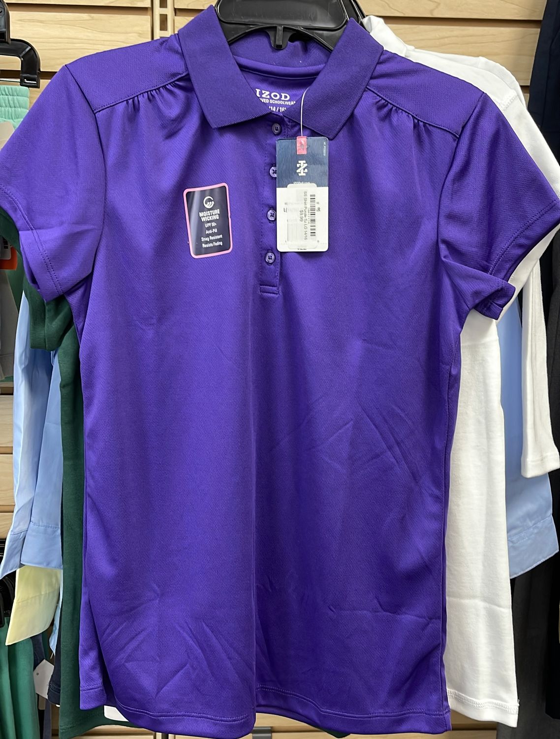 Girls SS Uniform Shirt Purple Sz LG 14/16