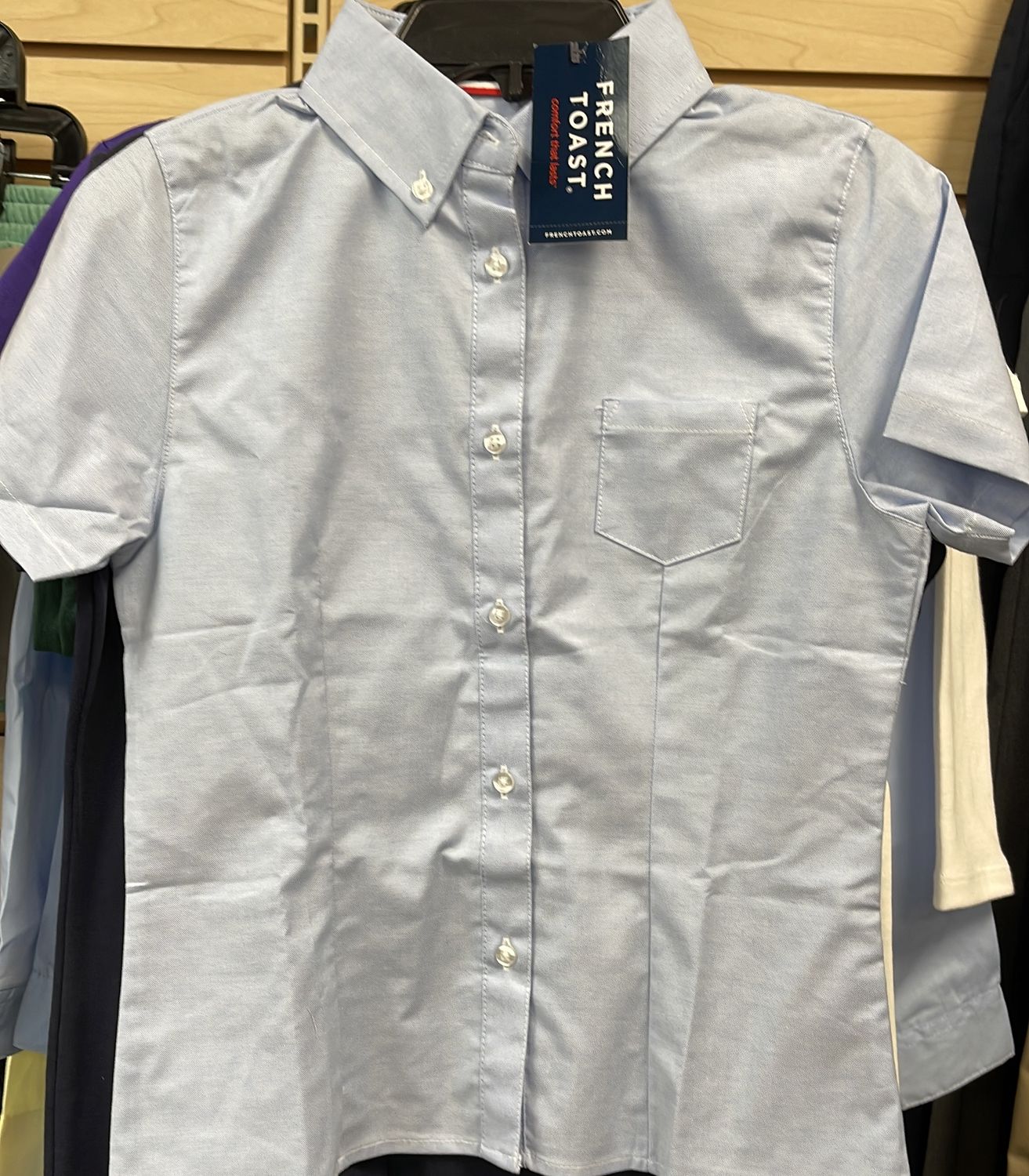 Girls SS BU Uniform Shirt Lt Blue Sz12