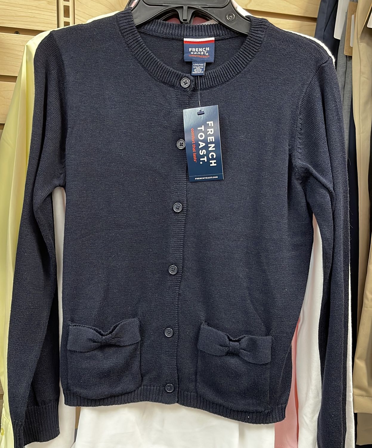 Girls LS Cardigan Navy Sz LG 10/12
