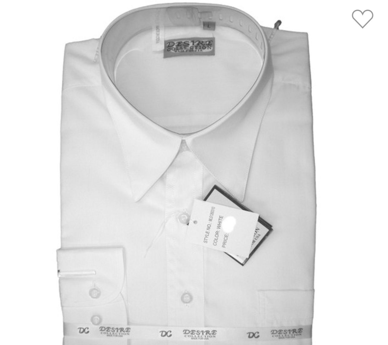 BU LS Dress Shirt White Sz MD