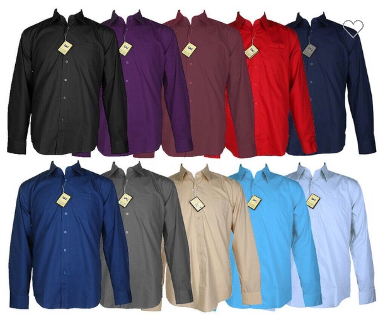 BU LS Dress Shirt Brown Sz LG