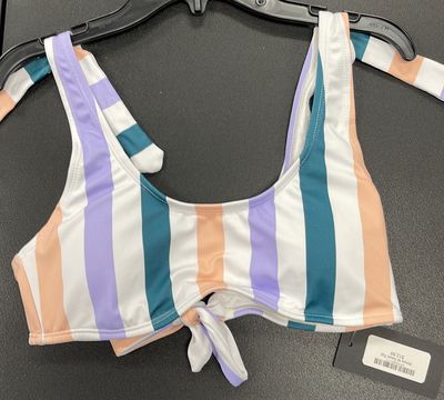 Wmns SZ M Striped Swim Top