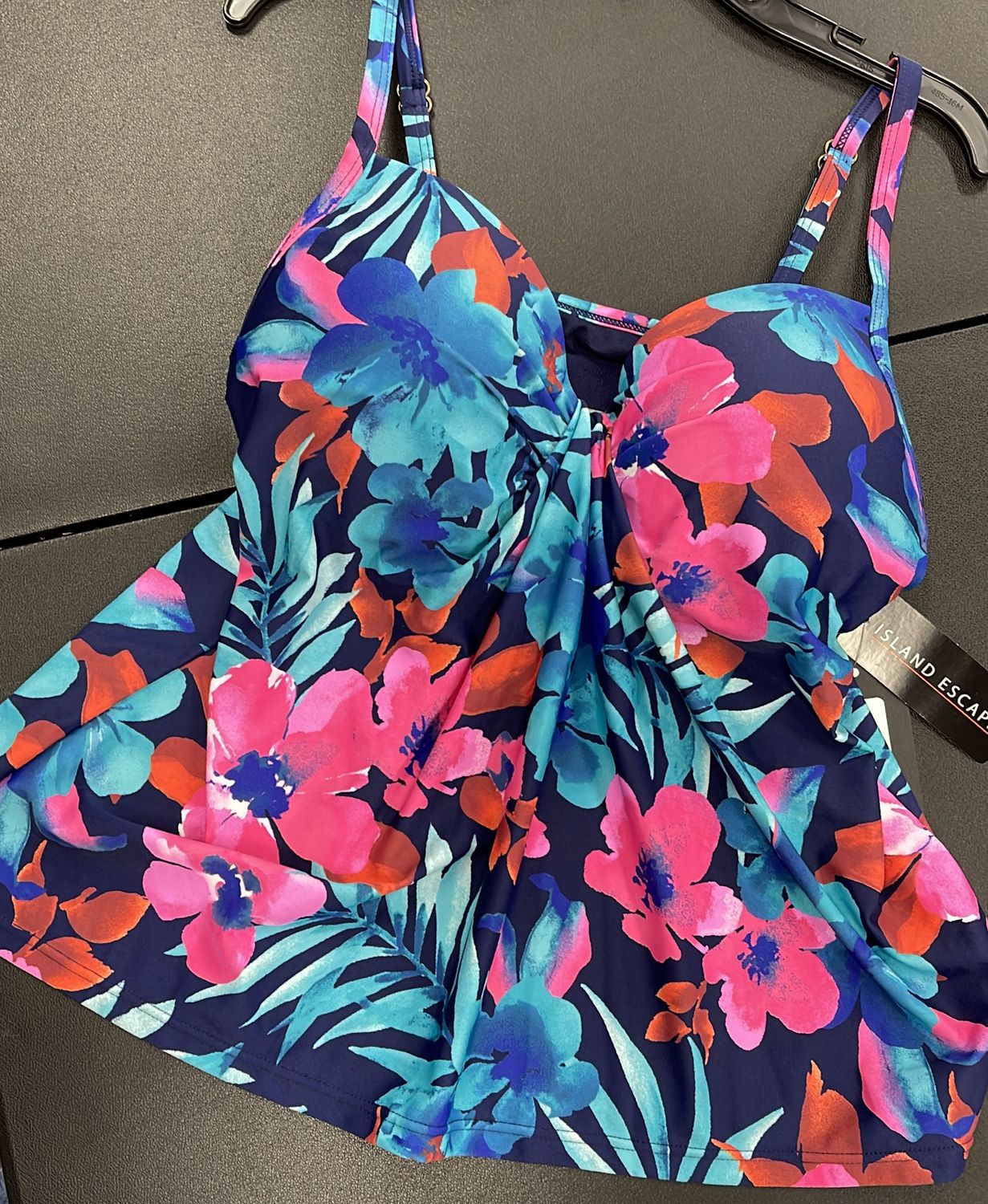 Wmns SZ 8 Navy Floral Tankini
