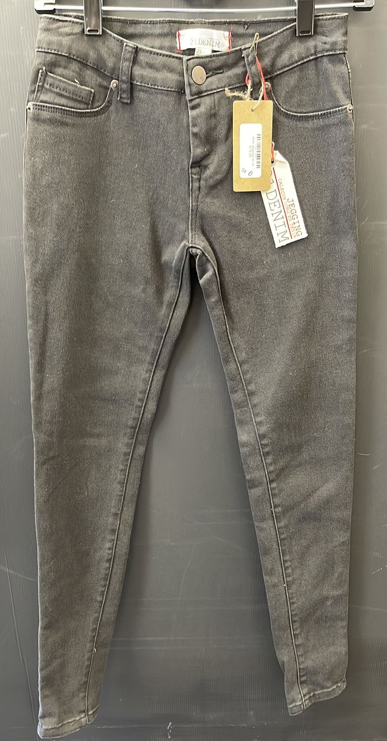 Wms Black Jeggings Sz 25