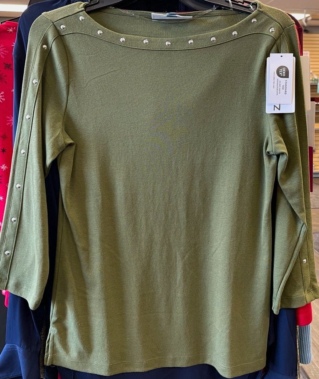 KS Wms LS Green Top Size XS