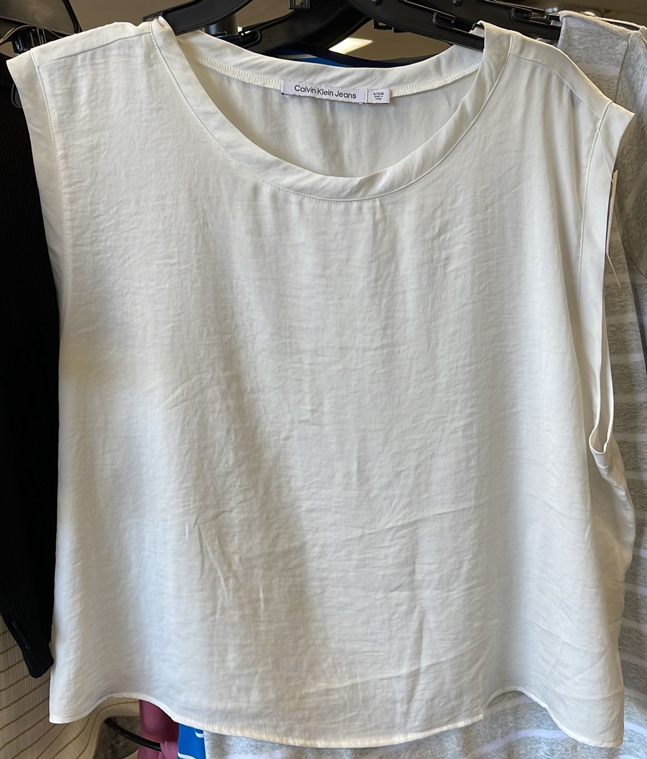 Wms CK Top Sz XL White