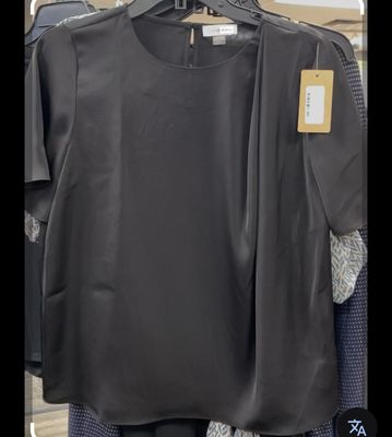 CK Wms SS Black Top Sz Sm