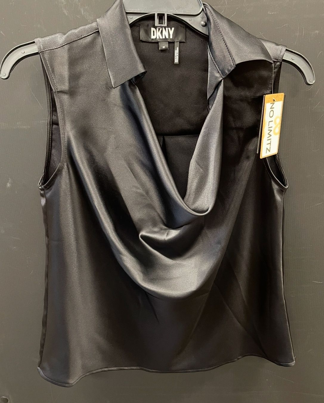 DKNY Wms Top BLK Sz XS