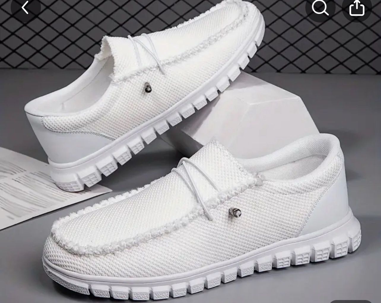 Mns White Slip On Sz 11