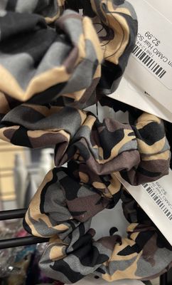 Brown CAMO Hair Scrunchie 1pc