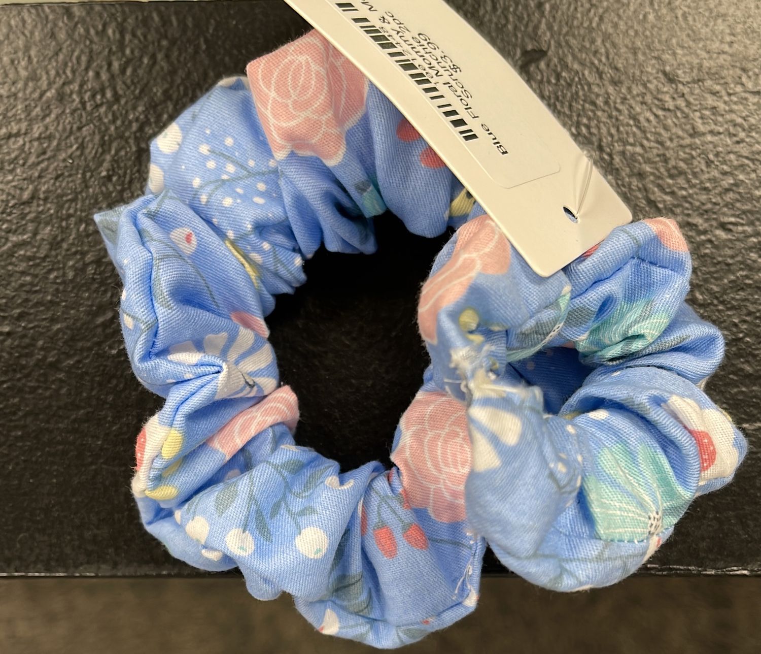 Blue Floral Mommy &amp; Me Hair Scrunchie 2pc