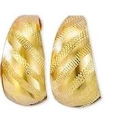 Gold Plated Two Tone Gold Earrings