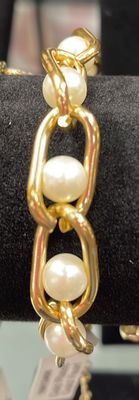 Gold Plated Gold/ Pearl Bracelet
