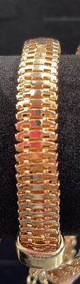 Gold Plated Wide Slink Bracelet