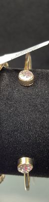 Gold Plated Faux 2 Diamond Bangle Bracelet