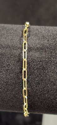 Gold Plated Paperclip Bracelet
