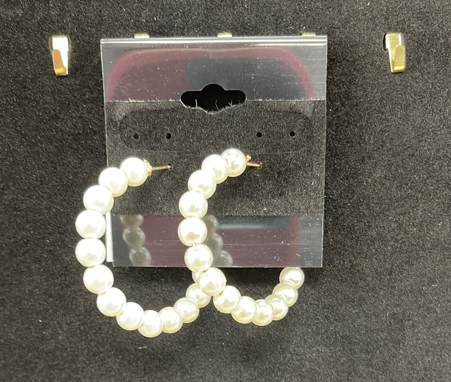 GP Medium Pearl Hoop Earrings