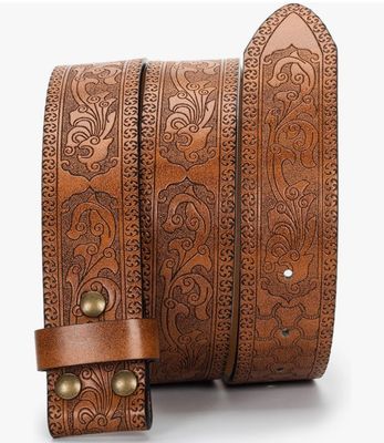 Brown Western PU Leather Belt 27-32" Waist