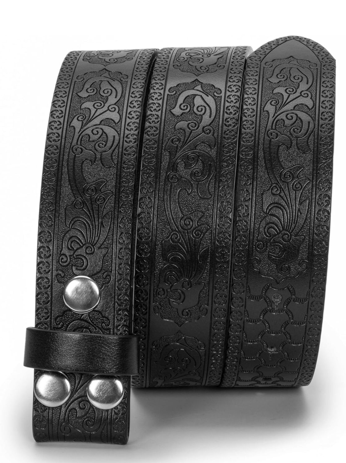 Black Western PU Leather Belt 27-32&quot; Waist