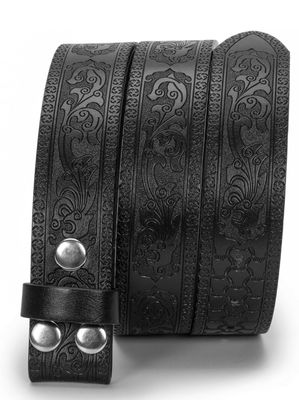 Black Western PU Leather Belt 27-32" Waist