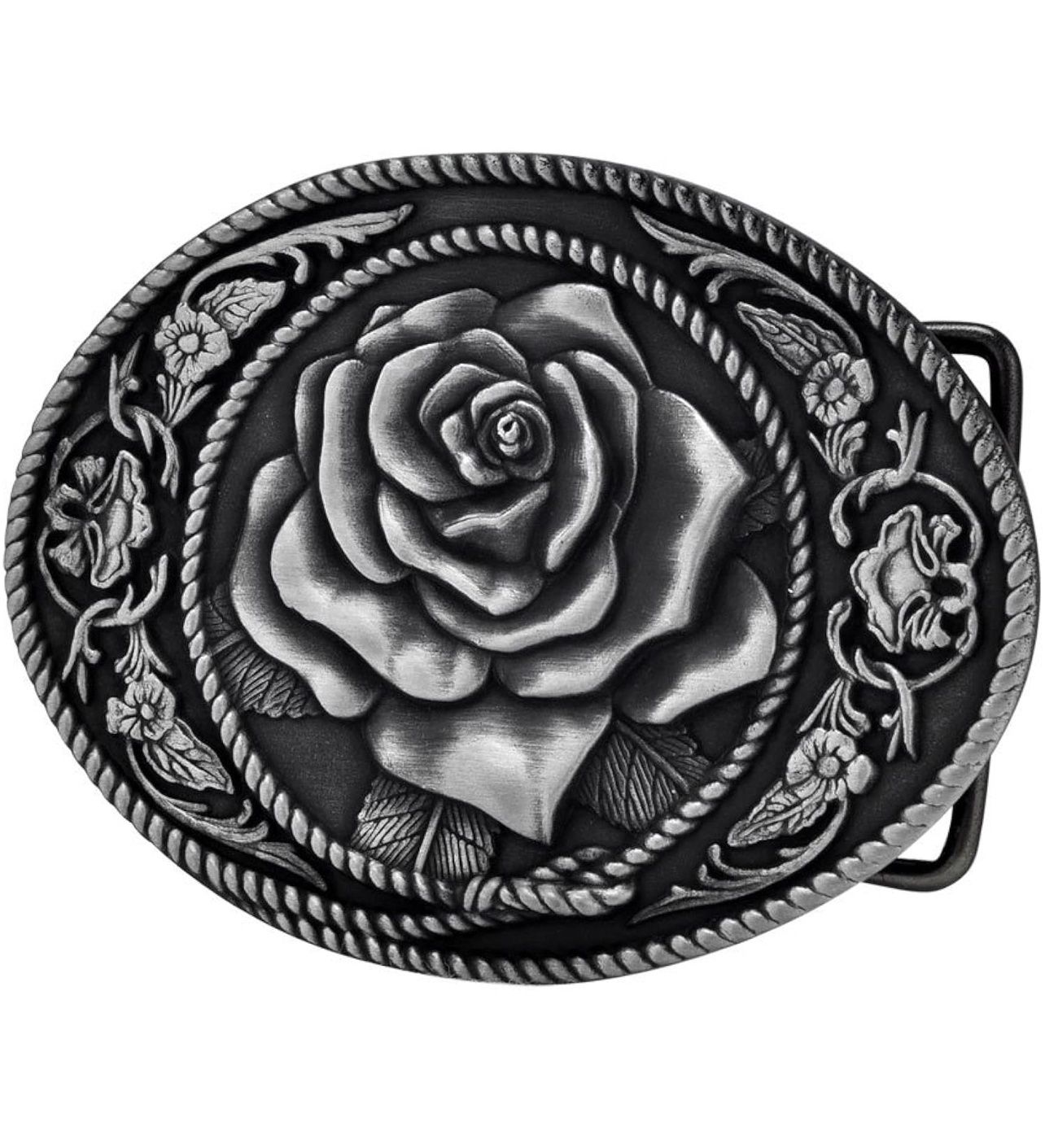 Vintage Rose Belt Buckle