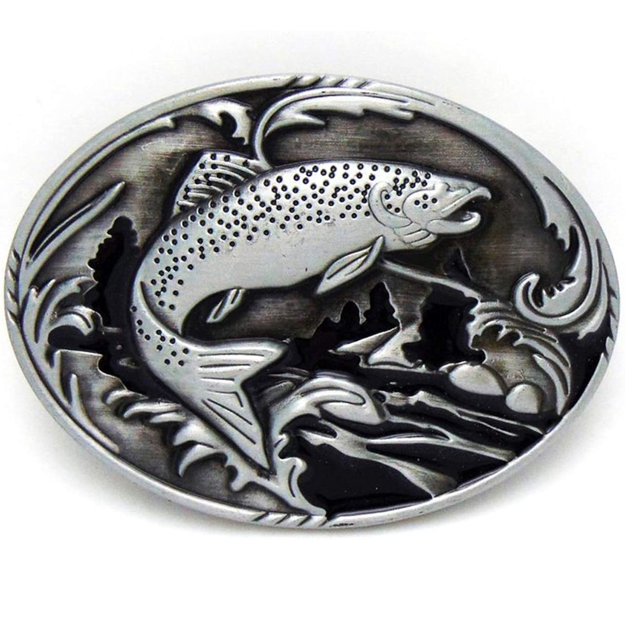 Country Fishing Belt Buckle