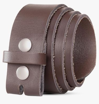 Chocolate Brown Genuine Leather Belt w/o Buckle Sz 34