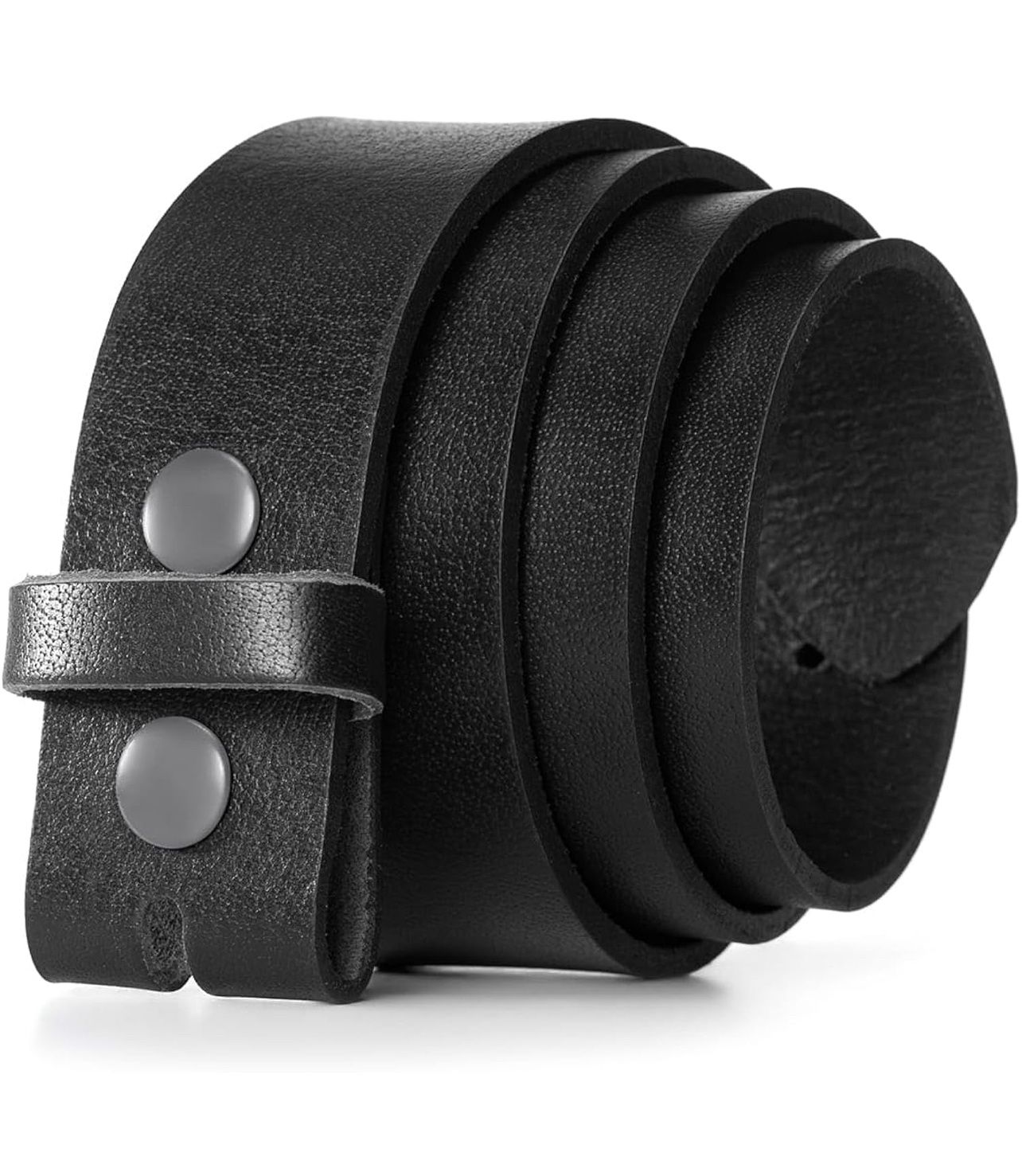 Black Leather Belt w/o Buckle Sz 32