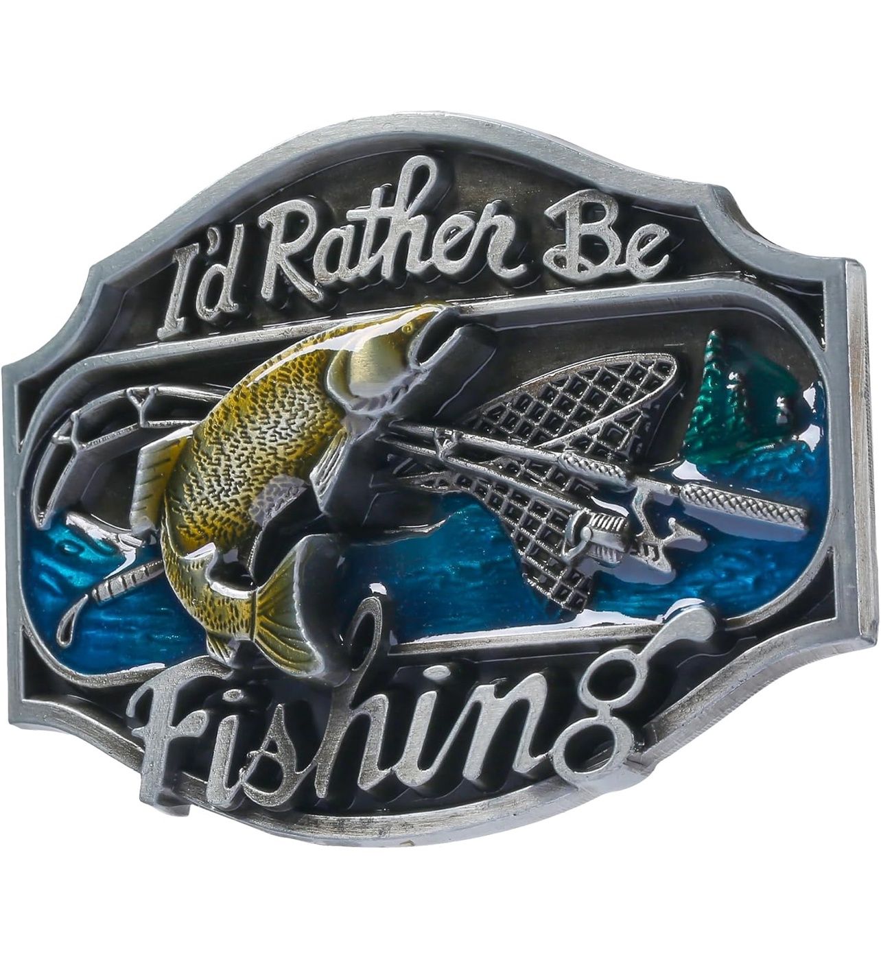 I&#39;d Rather Be Fishing Belt Buckle