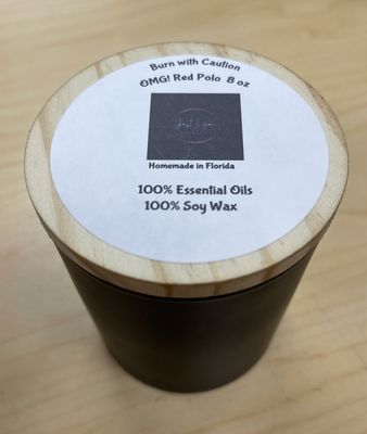 RED POLO 8oz Candle (Cologne Scented)