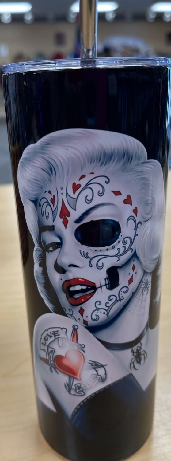 Marilyn Monroe Day of The Dead 20oz Tumbler