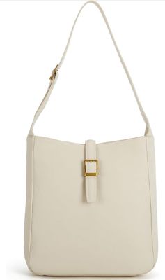 Beige Leather Shoulder Bag