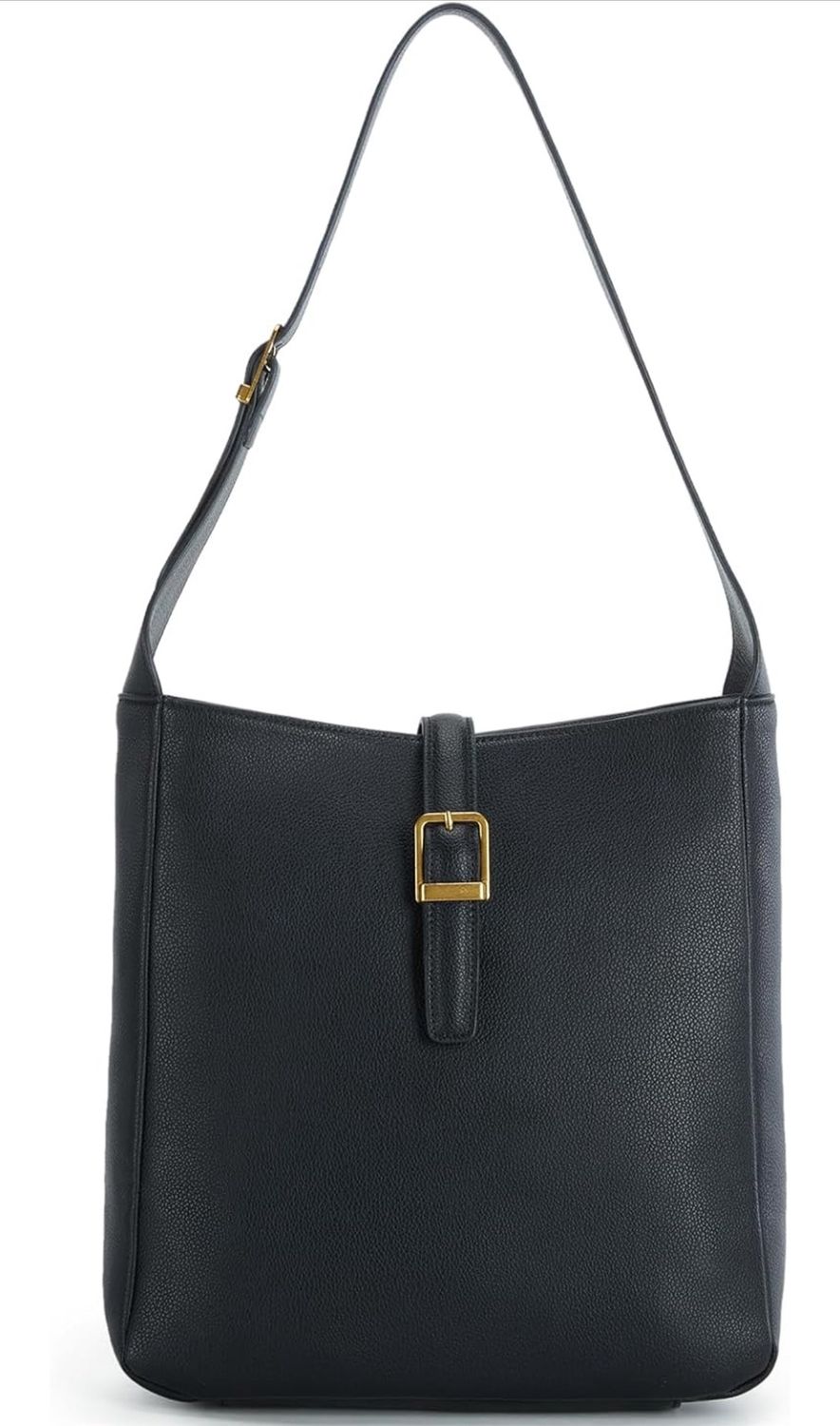 Black Leather Shoulder Bag