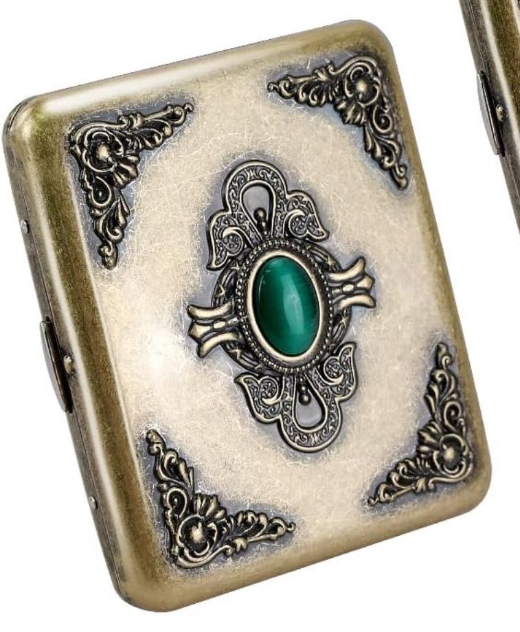Gold w/ Emerald Vintage Cigarette Case