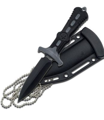 Black Fixed Blade Neck Knife