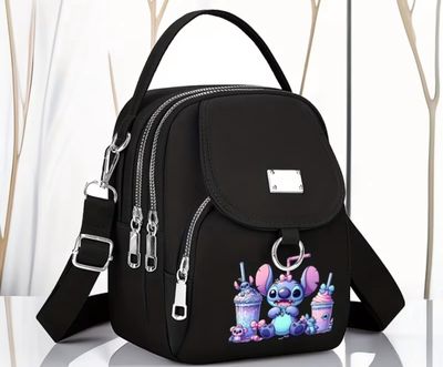 Black Stitch Crossbody Bag